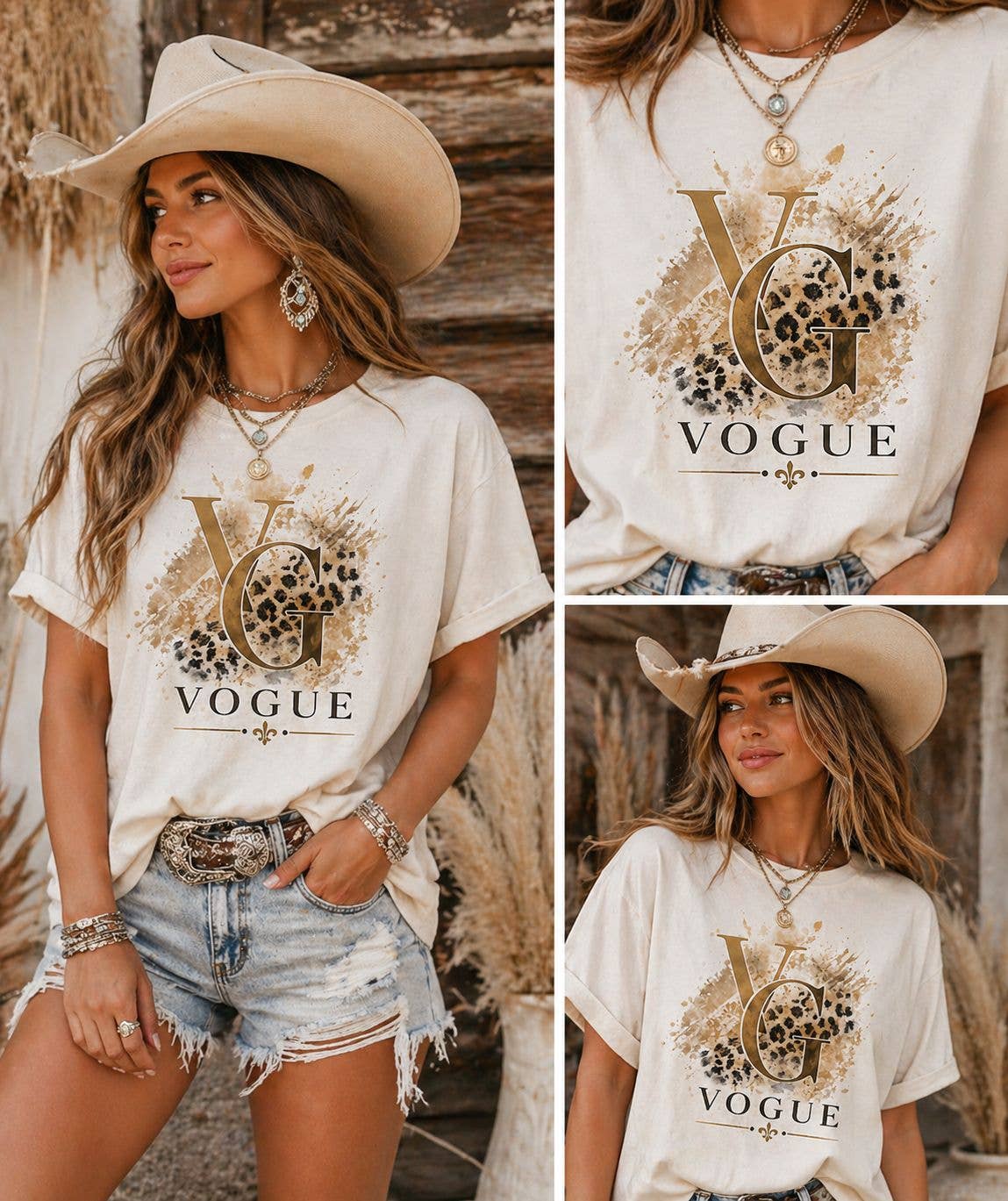 Comfort Colors Vogue Leopard Luxe Graphic Tee: S