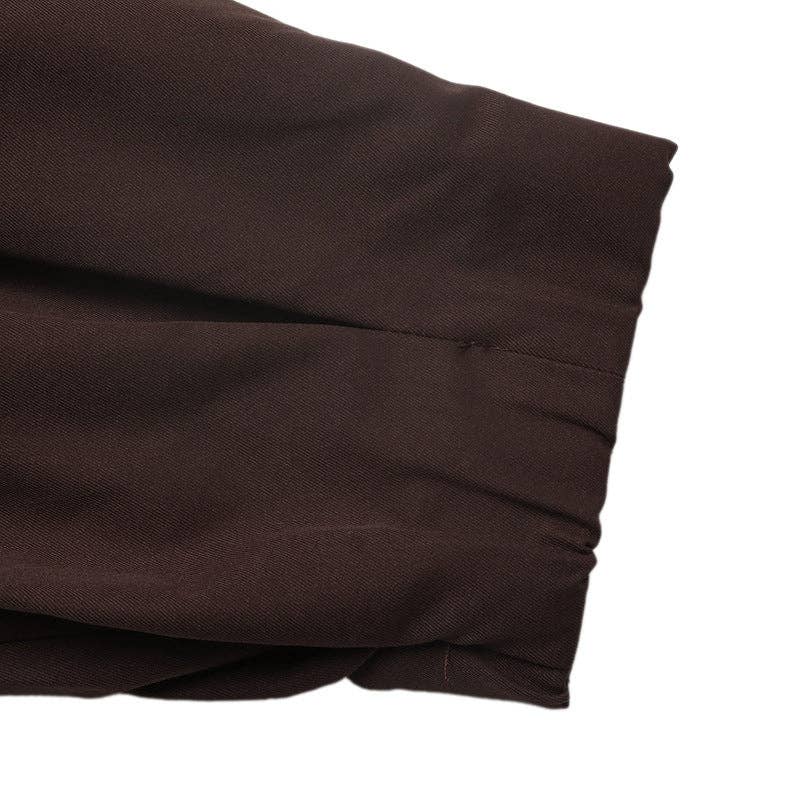 Cropped Bomber Jacket Stand Collar Zip Up Casual Outerwear: Coffee Brown / 100%polyester / S