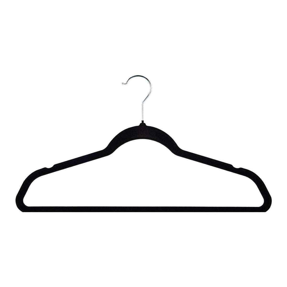 18" Black Velvet Hangers - Case of 50