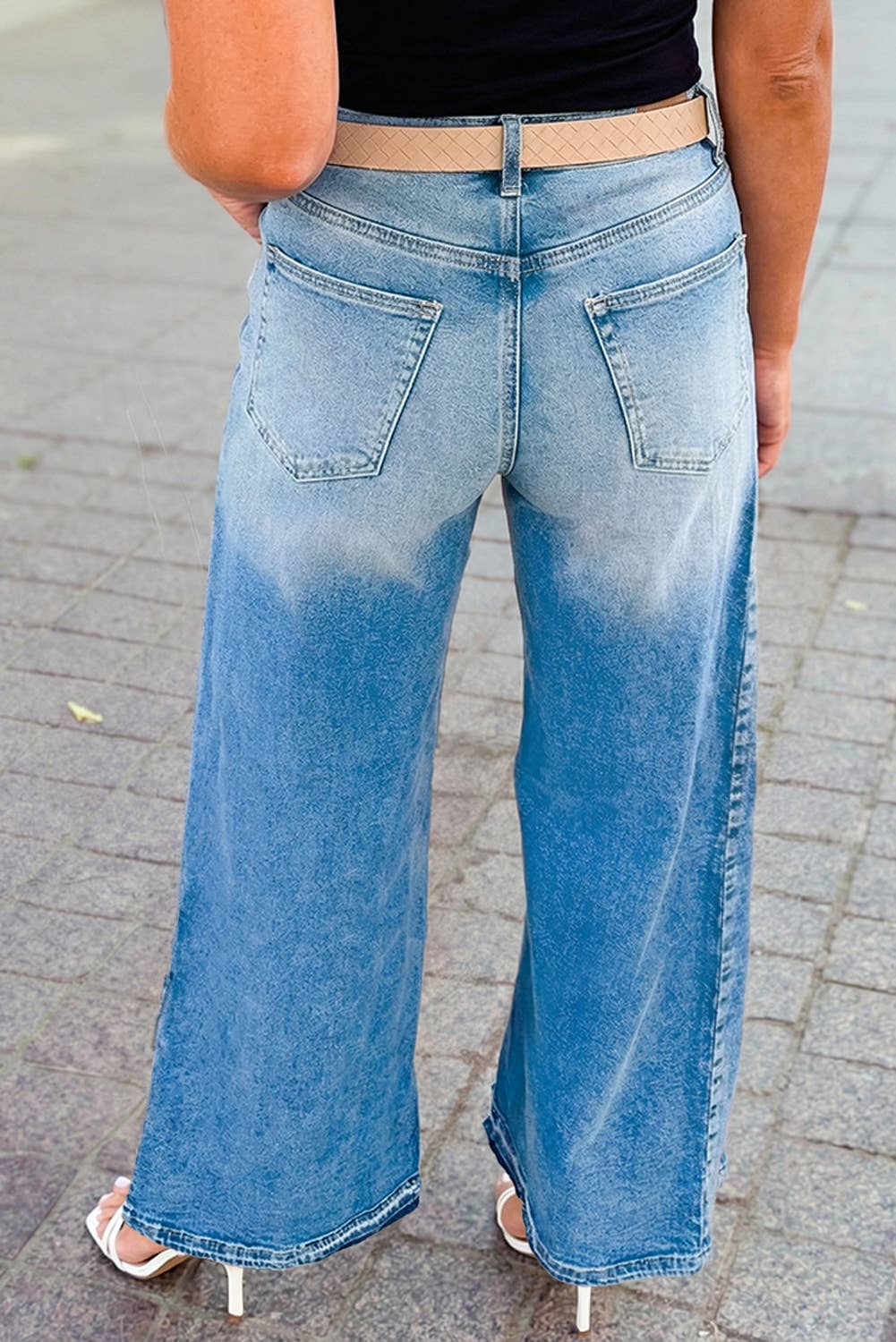 High Rise Wide Leg Jeans: Myosotis / 14