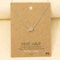 Mini Stud Rhinestone Pendant Necklace: S