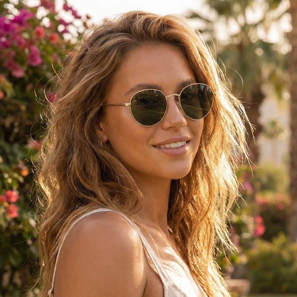 Thin Retro Fashion Sunglasses: MULTI