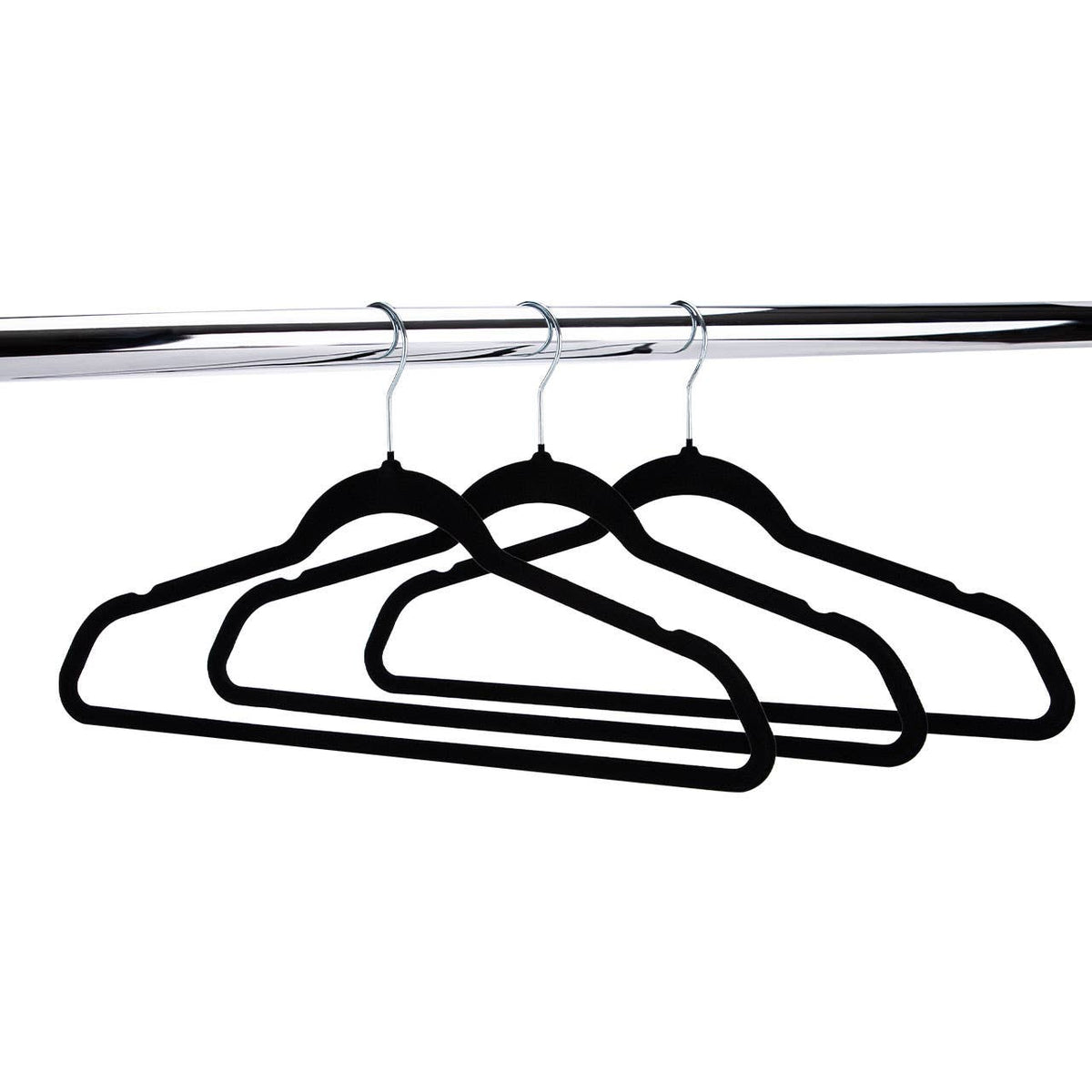 18" Black Velvet Hangers - Case of 50