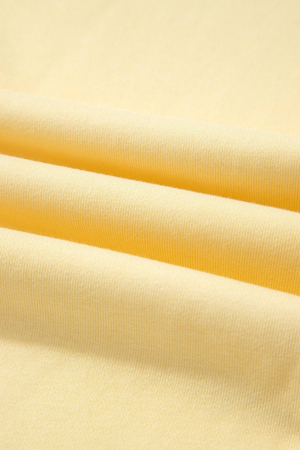 Yellow Cream Eyelet Embroidered Lace Patchwork Cropped Pullover Drawstring Pants Set: Yellow Cream / 80%Cotton+20%Polyester / XL