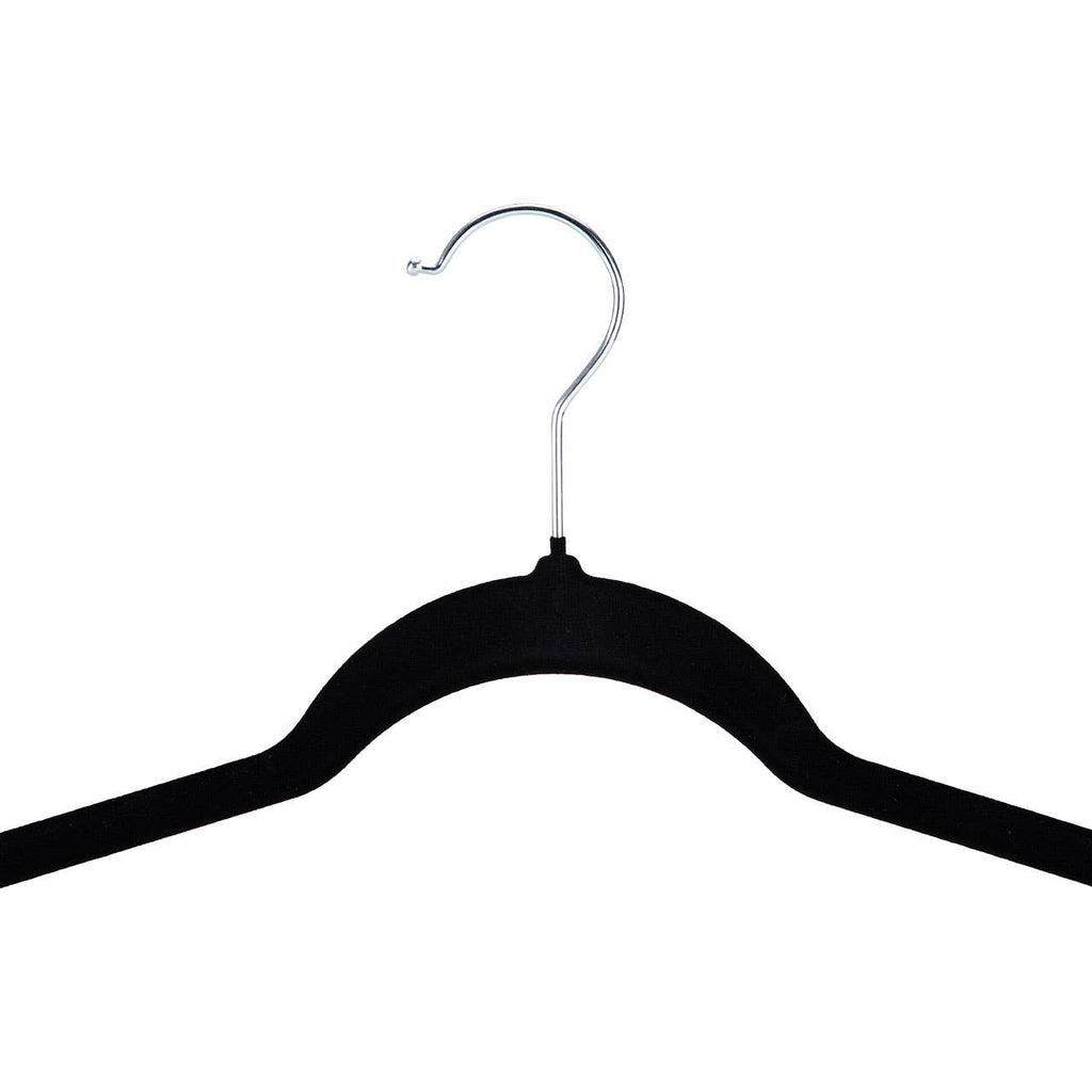 18" Black Velvet Hangers - Case of 50