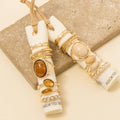 Assorted Twelve Piece Resin Ring Set: GDBRW