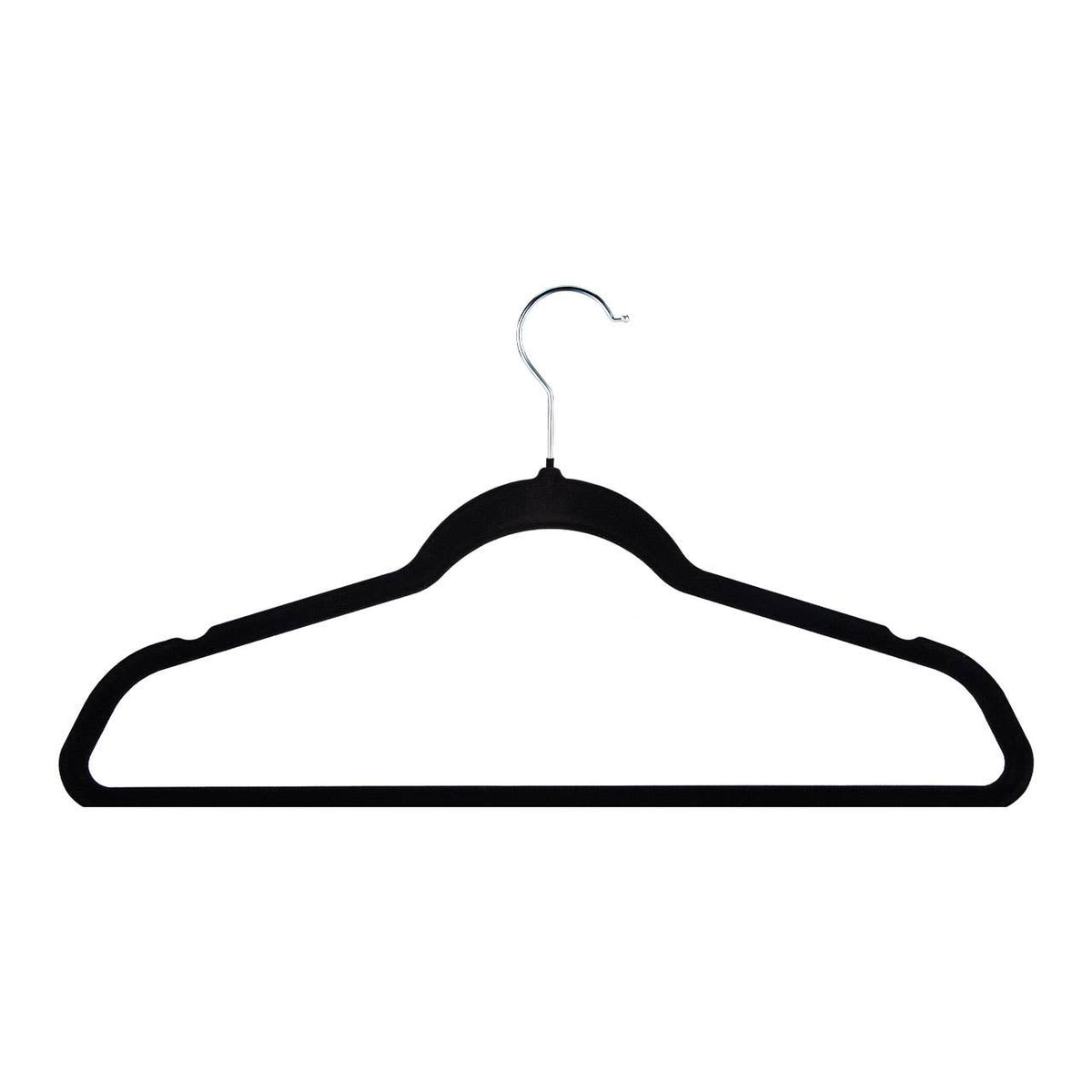 18" Black Velvet Hangers - Case of 50