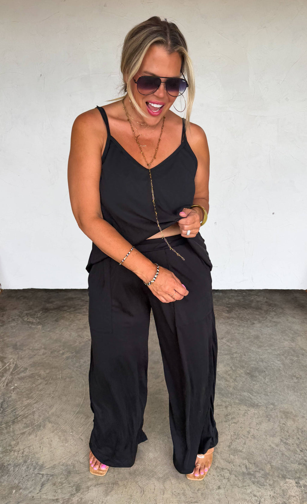 DELILAH PANT SETS: BLACK / XS